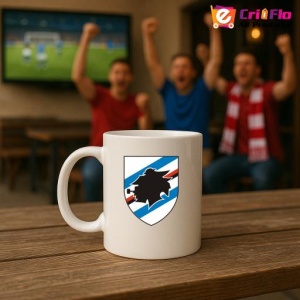 Cana UC Sampdoria Italia , cu logoul stema echipei, Cadoul Perfect - Img 18
