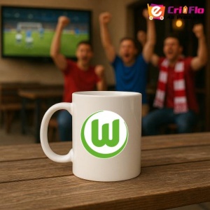 Cana VfL Wolfsburg Germania , cu logoul stema echipei, Cadoul Perfect - Img 18