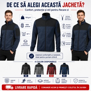 Geacă Bărbați tip Jachetă Softshell cu Fleece, Modernă și Confortabilă – Casual 550 - Img 3