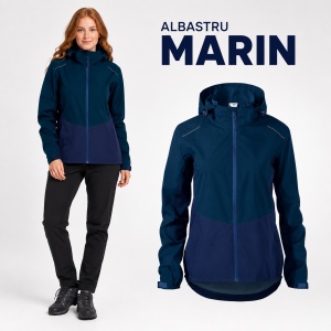 Geacă Damă tip Jachetă Impermeabilă cu Glugă Detașabilă, Ușoară și Windproof – Rainbow 539 - Img 12