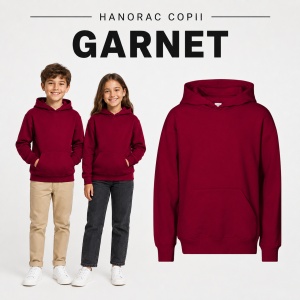 Hanorac copii Malfini 423 Chill cu glugă, buzunar marsupiu, interior pieptănat și croială lejeră - Img 13