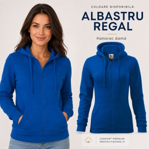 Hanorac Damă cu Fermoar și Glugă Malfini 411 Trendy Zipper – 300 g/m² - Img 13