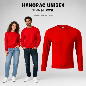 Hanorac unisex fără glugă tip bluză, pentru damă și bărbat, 260 g/m² - Img 19
