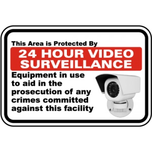Indicator 24 hour video signs, Sticker autocolant