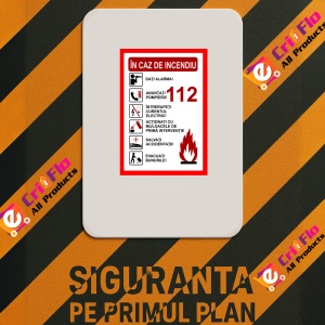 Indicator 24 ore supraveghere video, Sticker autocolant - Img 3
