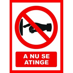 Indicator A nu se atinge, Sticker autocolant