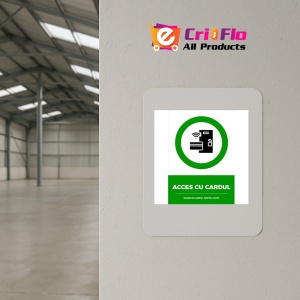 Indicator Acces cu cardul scaneaza cardul pentru acces, Sticker autocolant - Img 3