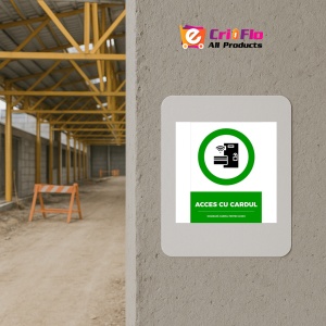 Indicator Acces cu cardul scaneaza cardul pentru acces, Sticker autocolant - Img 5