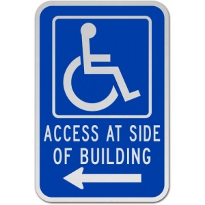 Indicator Access At Side of Building Left Arrow, Sticker autocolant