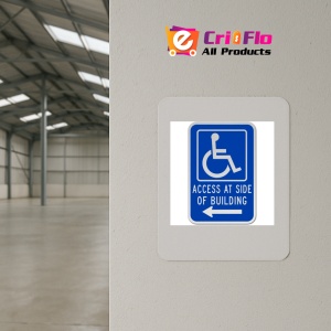 Indicator Access At Side of Building Left Arrow, Sticker autocolant - Img 3