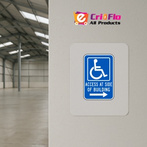Indicator Access At Side of Building Right Arrow, Sticker autocolant - Img 3