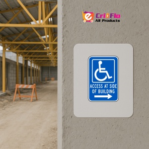Indicator Access At Side of Building Right Arrow, Sticker autocolant - Img 5