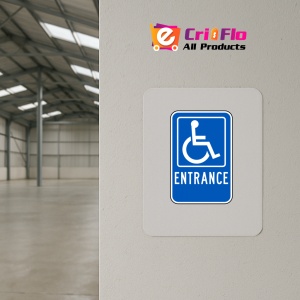 Indicator Accessible Entrance Sign, Sticker autocolant - Img 3