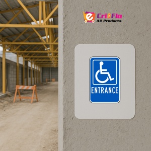 Indicator Accessible Entrance Sign, Sticker autocolant - Img 5