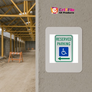 Indicator Accessible Reserved Parking Sign Left Arrow, Sticker autocolant - Img 5