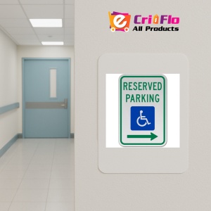 Indicator Accessible Reserved Parking Sign Right Arrow, Sticker autocolant - Img 5