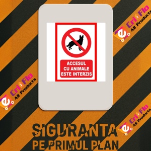 Indicator Accesul cu animale este interzis, Sticker autocolant - Img 3