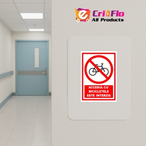 Indicator Accesul cu bicicletele este interzis, Sticker autocolant - Img 5