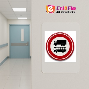 Indicator Accesul interzis autobuzelor si camioanelor, Sticker autocolant - Img 5