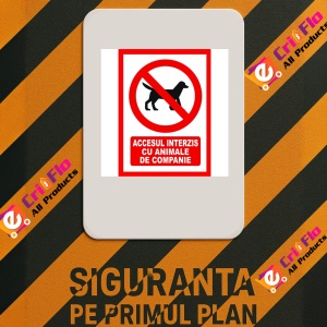 Indicator Accesul interzis cu animale de companie, Sticker autocolant - Img 3