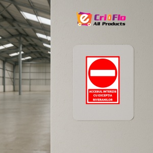 Indicator Accesul interzis cu exceptia riveranilor, Sticker autocolant - Img 3