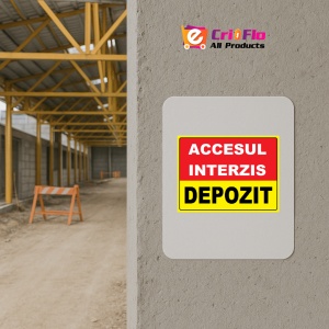 Indicator Accesul interzis depozit, Sticker autocolant - Img 5