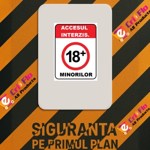 Indicator Accesul interzis minorilor, Sticker autocolant - Img 3
