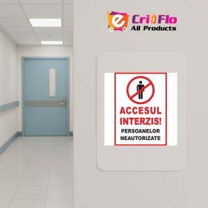 Indicator Accesul interzis persoanelor neautorizate v1, Sticker autocolant - Img 5