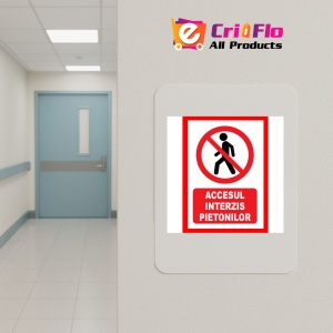 Indicator Accesul interzis pietonilor, Sticker autocolant - Img 5