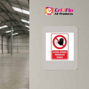 Indicator Accesul interzis proprietate privata semn, Sticker autocolant - Img 3