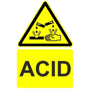 Indicator Acid indicator de avertizare, Sticker autocolant - Img 1