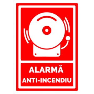 Indicator Alarma ant-iincendiu, Sticker autocolant