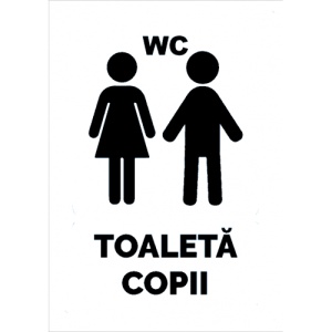 Indicator Alb toaleta copii, Sticker autocolant
