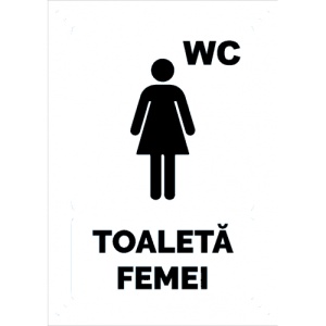 Indicator Alb toaleta pentru femei, Sticker autocolant