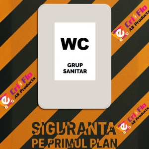 Indicator Alb wc grup sanitar, Sticker autocolant - Img 3