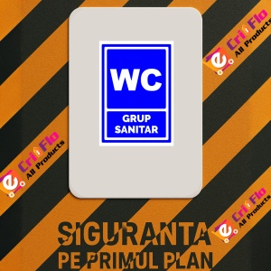 Indicator Albastru wc grup sanitar, Sticker autocolant - Img 3