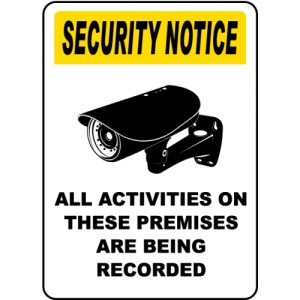 Indicator All Activities Being Recorded Sign, Sticker autocolant