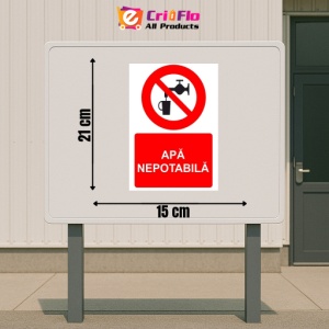 Indicator Apa nepotabila indicator de interzicere, Sticker autocolant - Img 2