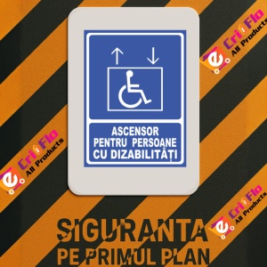 Indicator Asceensor pentru persoane cu dizabilitati, Sticker autocolant - Img 3