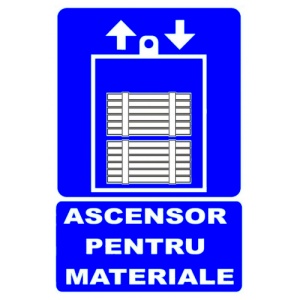 Indicator Ascensor pentru materiale, Sticker autocolant