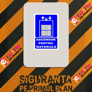 Indicator Ascensor pentru materiale, Sticker autocolant - Img 3