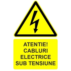 Indicator Atentie cabluri electrice sub tensiune indicator de avertizare, Sticker autocolant