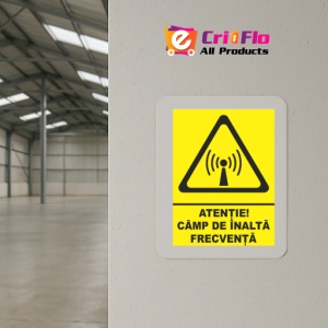 Indicator Atentie camp de inalta frecventa, Sticker autocolant - Img 4