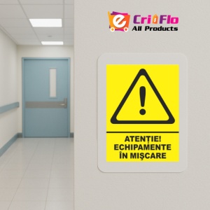 Indicator Atentie echipamente in miscare, Sticker autocolant - Img 5