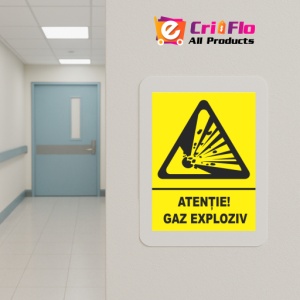 Indicator Atentie gaz exploziv, Sticker autocolant - Img 5