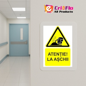 Indicator Atentie la aschii indicator de avertizare, Sticker autocolant - Img 5