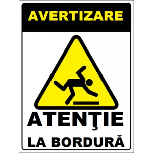 Indicator Atentie la bordura, Sticker autocolant