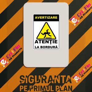 Indicator Atentie la bordura, Sticker autocolant - Img 3
