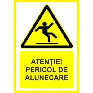 Indicator Atentie pericol de alunecare, Sticker autocolant - Img 1