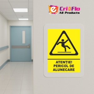Indicator Atentie pericol de alunecare, Sticker autocolant - Img 5